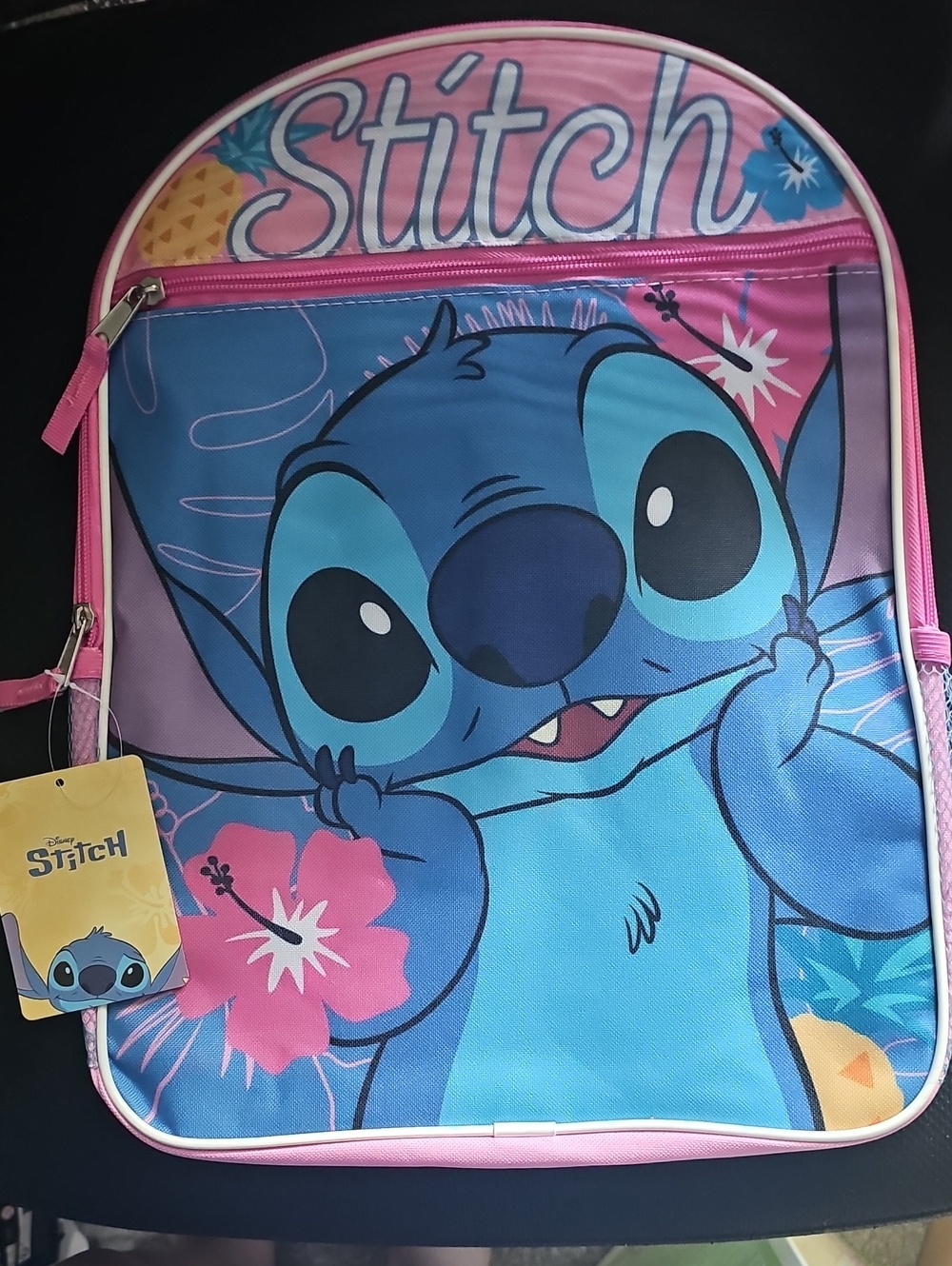 Disney Stitch Kids Backpack - Blue, Pink & Purple